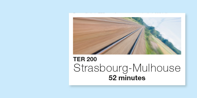 affiche TER Strasbourg Mulhouse en 52 minutes